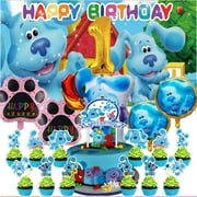 Blue's Clues Party Supplies Decor 1st Kit Balloons Birthday Cake Topper Banner Backdrop Decorations