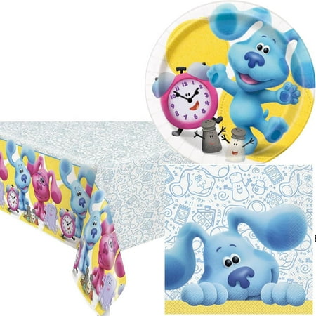 Blue's Clues Party Supplies Set by Unique – Plates, Napkins & Tablecloth for Party