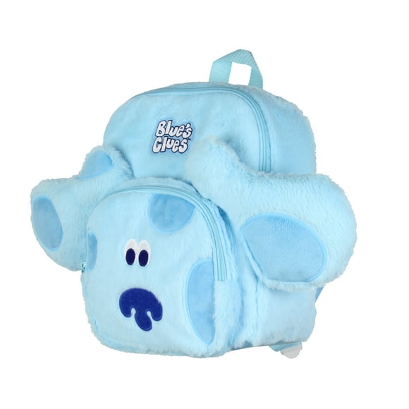 Blue's Clues Plush Character Cartoon Face 12 Inch Backpack For Daily Use