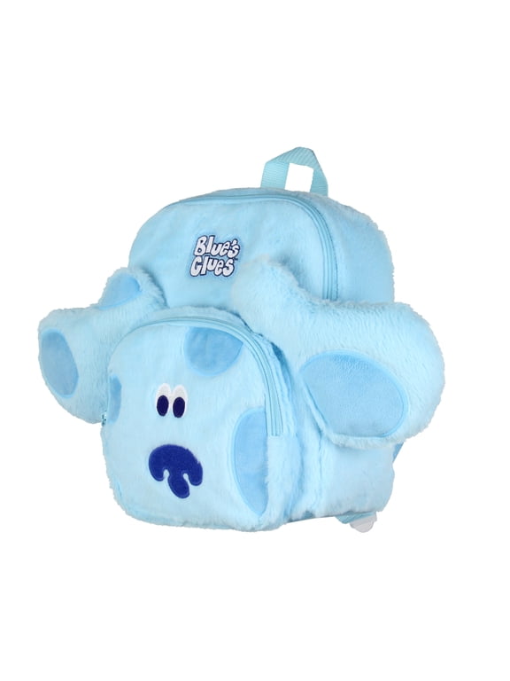 Blue's Clues Plush Character Cartoon Face 12 Inch Backpack For Daily Use