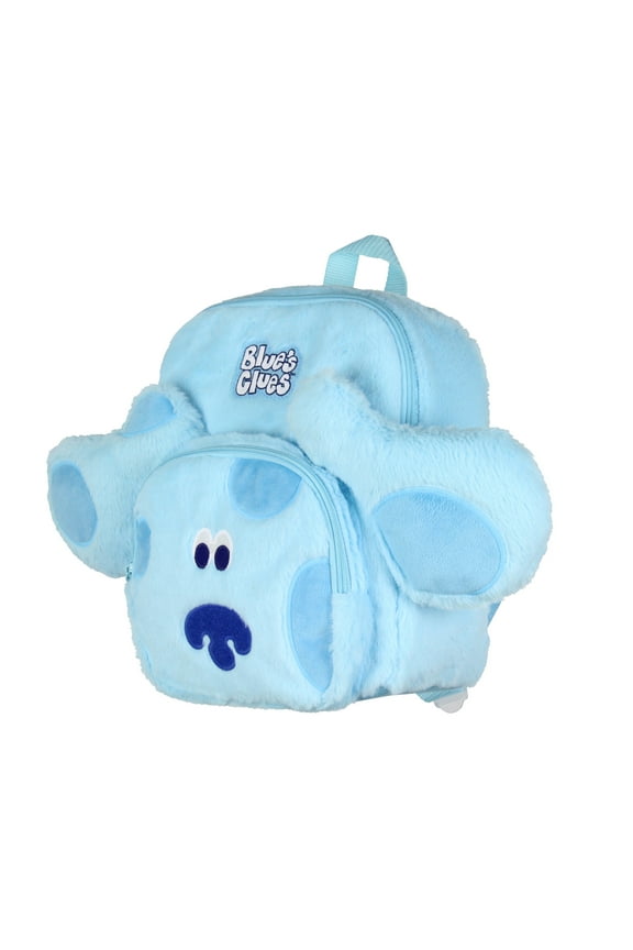 Blue's Clues Plush Character Cartoon Face 12 Inch Backpack For Daily Use