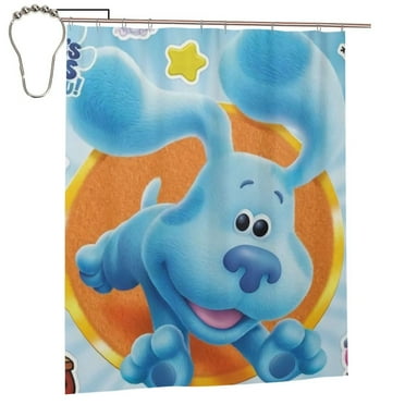 Blue's Clues Shower Curtain for Bathroom, Colorful Print Waterproof Shower Curtains Art Bathtubs Decor Set with 12 Hooks 60x72inch Iron