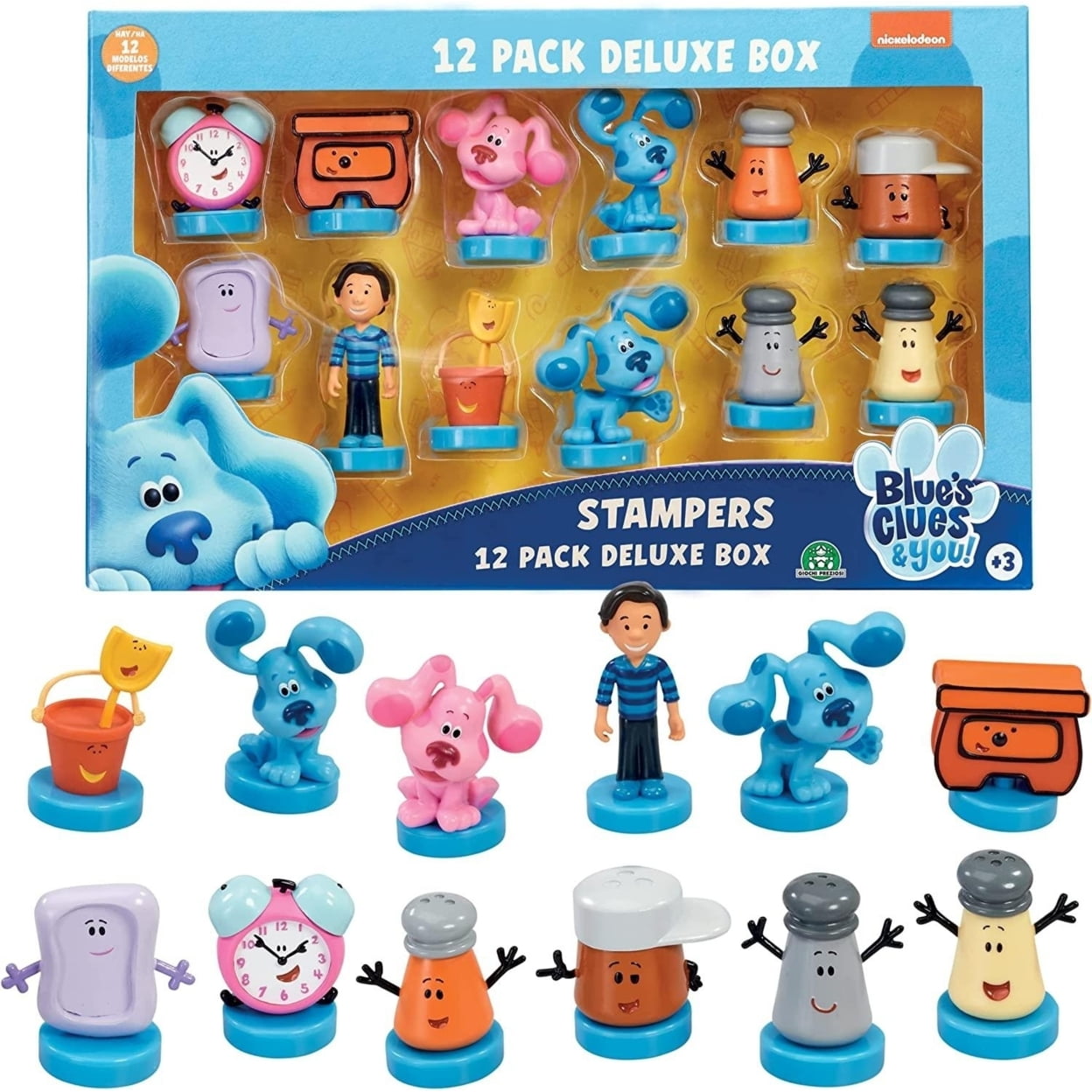 Blue's Clues Stamps 12pk Tickety Josh Shovel Pail Slippery Soap Magenta Paprika