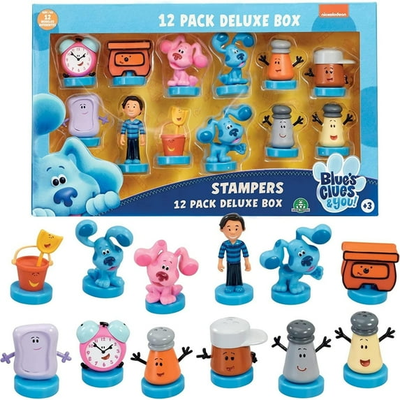 Blue's Clues Stamps 12pk Tickety Josh Shovel Pail Slippery Soap Magenta Paprika