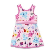 NICKELODEON Blue's Clues Toddler Girls Fit and Flare Ultra Soft Dress BCG015DS