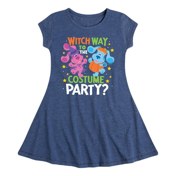 Blue's Clues - Witch Way To The Costume Party - Toddler And Youth Girls Fit And Flare Dress