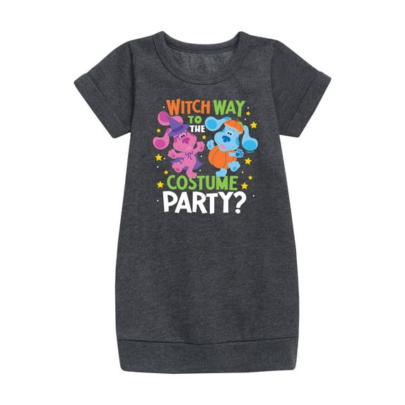 Blue's Clues - Witch Way To The Costume Party - Toddler And Youth Girls Fleece Dress