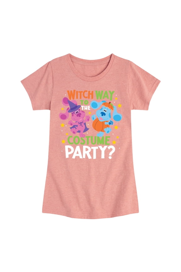 ! - Witch Way To The Costume Party - Toddler And Youth Girls Short Sleeve Graphic T-Shirt