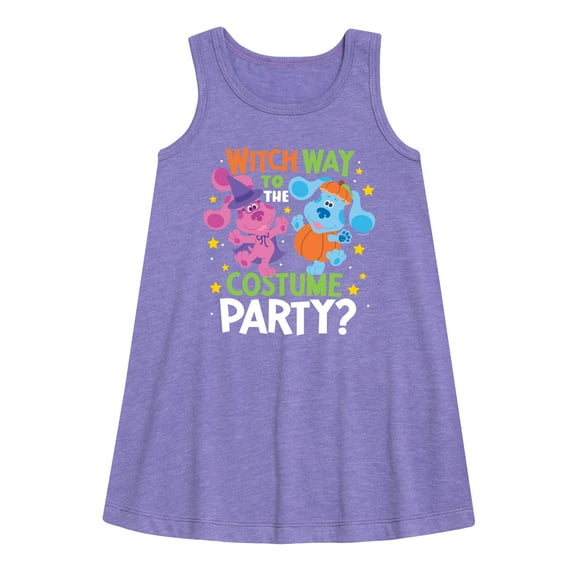 Blue's Clues - Witch Way To The Costume Party - Toddler and Youth Girls A-line Dress