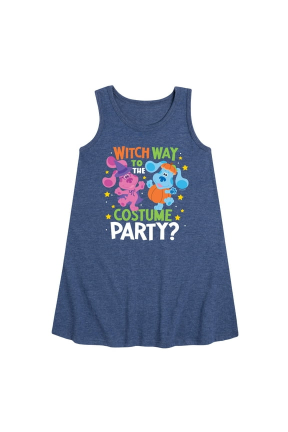Blue's Clues - Witch Way To The Costume Party - Toddler and Youth Girls A-line Dress