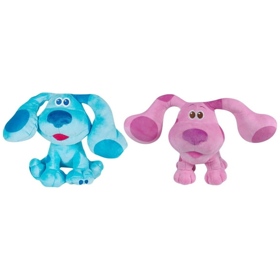 Blues Clues & You! 7.8-inch Beanbag Plush Toys Blue & Magenta 2-Pack, Stuffed Animals, Dog, Kids Toys for Ages 3 Up