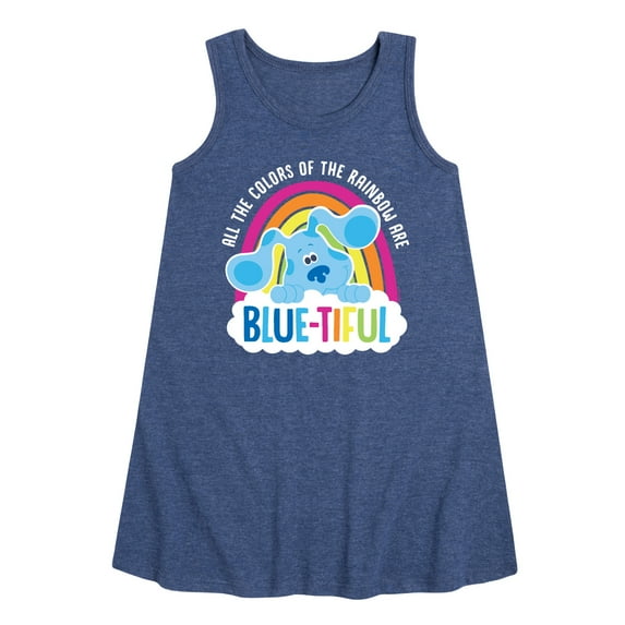 Blue's Clues & You! - All The Colors Of The Rainbow Are Beautiful - Toddler and Youth Girls A-line Dress