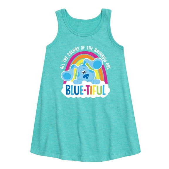 Blue's Clues & You! - All The Colors Of The Rainbow Are Beautiful - Toddler and Youth Girls A-line Dress