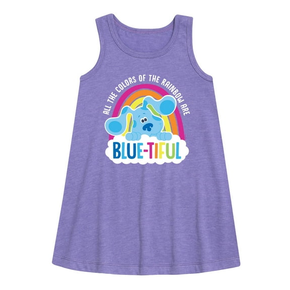 Blue's Clues & You! - All The Colors Of The Rainbow Are Beautiful - Toddler and Youth Girls A-line Dress