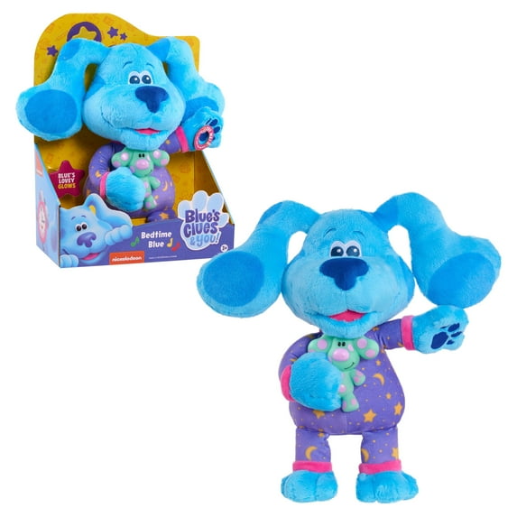 Blue’s Clues & You! Bedtime Blue 13-Inch Plush, Light-Up and Musical Stuffed Animal, Dog, Kids Toys for Ages 3 Up, Gifts and Presents