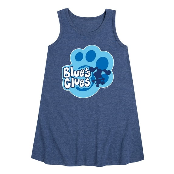 Blue's Clues & You! - Blue Clues Paw Logo - Toddler and Youth Girls A-line Dress