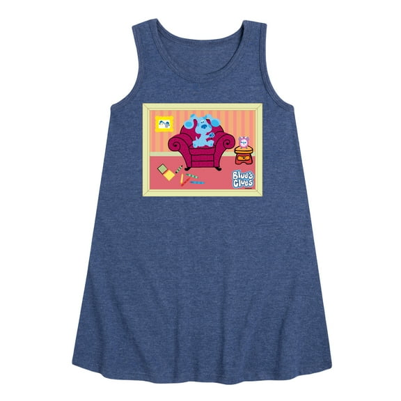 Blue's Clues & You! - Blue Polaroid - Toddler and Youth Girls A-line Dress