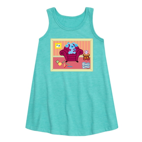 Blue's Clues & You! - Blue Polaroid - Toddler and Youth Girls A-line Dress