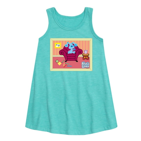 Blue's Clues & You! - Blue Polaroid - Toddler and Youth Girls A-line Dress