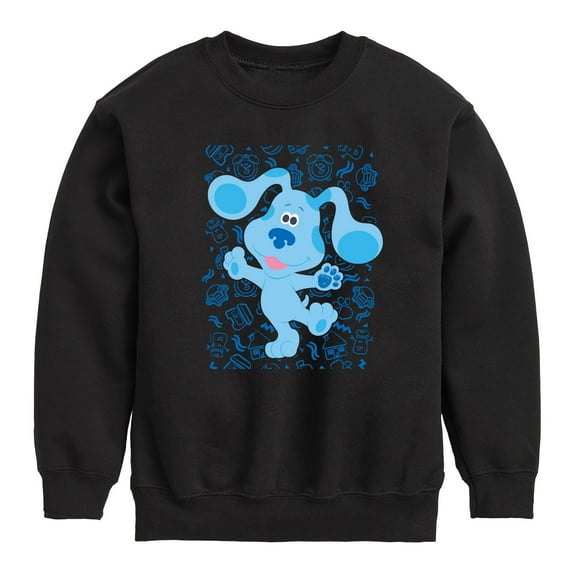 Blue's Clues & You! - Blue Waves Hello - Toddler & Youth Crewneck Fleece Sweatshirt