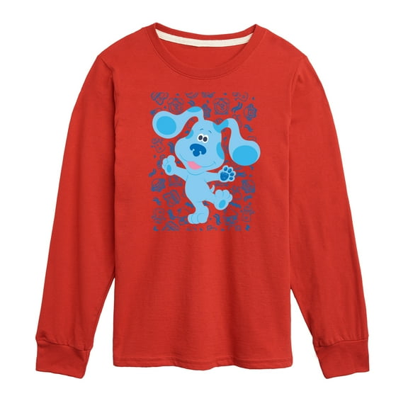 Blue's Clues & You! - Blue Waves Hello - Toddler & Youth Long Sleeve Graphic T-Shirt