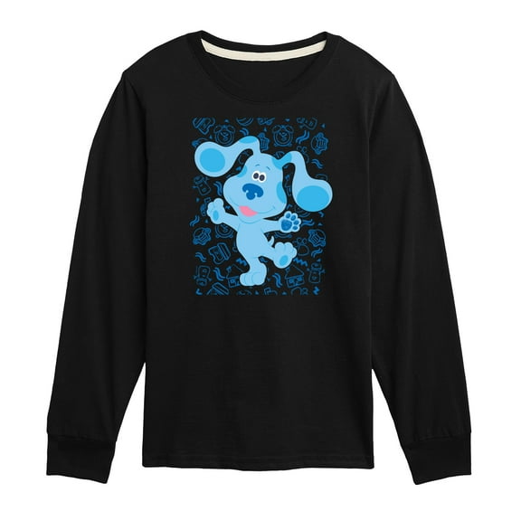 Blue's Clues & You! - Blue Waves Hello - Toddler & Youth Long Sleeve Graphic T-Shirt