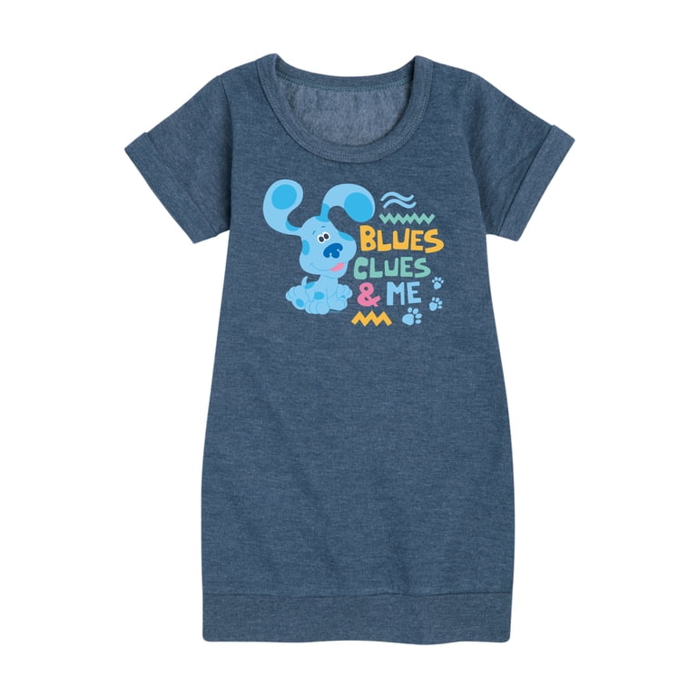 blue's clues dress Girls' & You! Blue's Clues & Me Graphic Short Sleeve Fleece - Heather Navy x-styleCode:24RE5361
