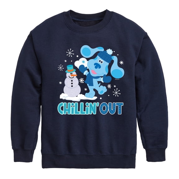 Blue's Clues & You! - Chillin' With My Snowmies - Toddler And Youth Crewneck Fleece Sweatshirt