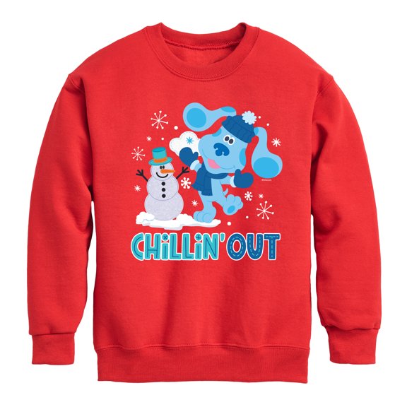 Blue's Clues & You! - Chillin' With My Snowmies - Toddler And Youth Crewneck Fleece Sweatshirt
