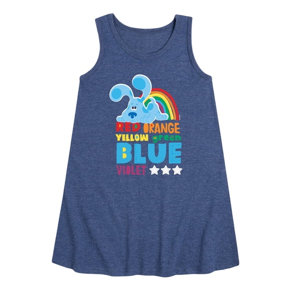Blue's Clues & You! - Colors Of The Rainbow - Toddler and Youth Girls A-line Dress