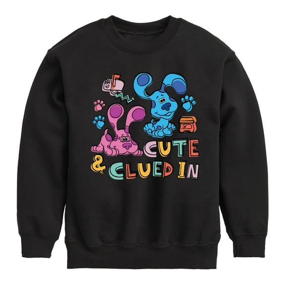 Blue's Clues & You! - Cute & Clued In - Toddler & Youth Crewneck Fleece Sweatshirt