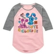 thumbnail image 1 of Blue's Clues & You! - Cute & Clued In - Toddler & Youth Girls Raglan Graphic T-Shirt, 1 of 4