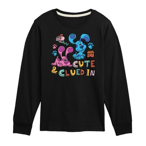 Blue's Clues & You! - Cute & Clued In - Toddler & Youth Long Sleeve Graphic T-Shirt