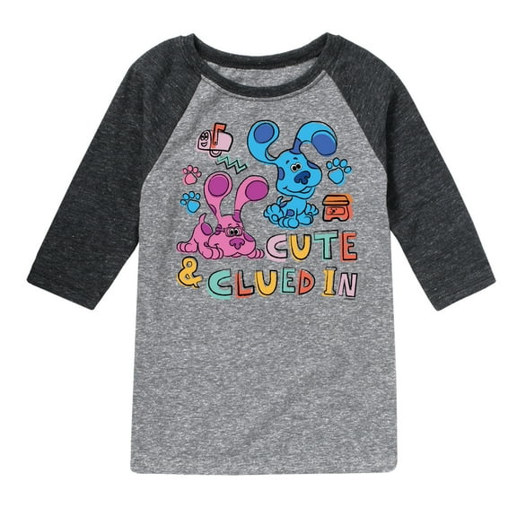 Blue's Clues & You! - Cute & Clued In - Toddler & Youth Raglan Graphic T-Shirt