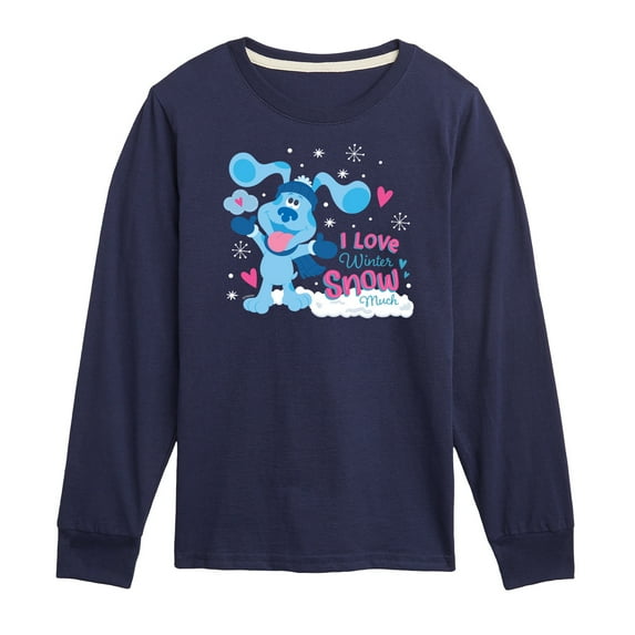 Blue's Clues & You! - I Love Winter Snow Much - Toddler And Youth Long Sleeve Graphic T-Shirt