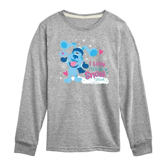 Blue's Clues & You! - I Love Winter Snow Much - Toddler And Youth Long Sleeve Graphic T-Shirt