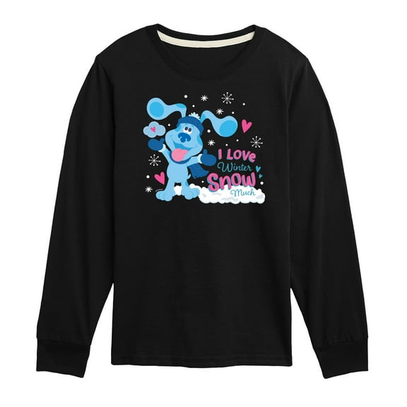 Blue's Clues & You! - I Love Winter Snow Much - Toddler And Youth Long Sleeve Graphic T-Shirt