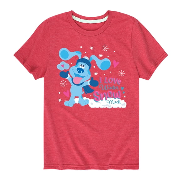 Blue's Clues & You! - I Love Winter Snow Much - Toddler And Youth Short Sleeve Graphic T-Shirt