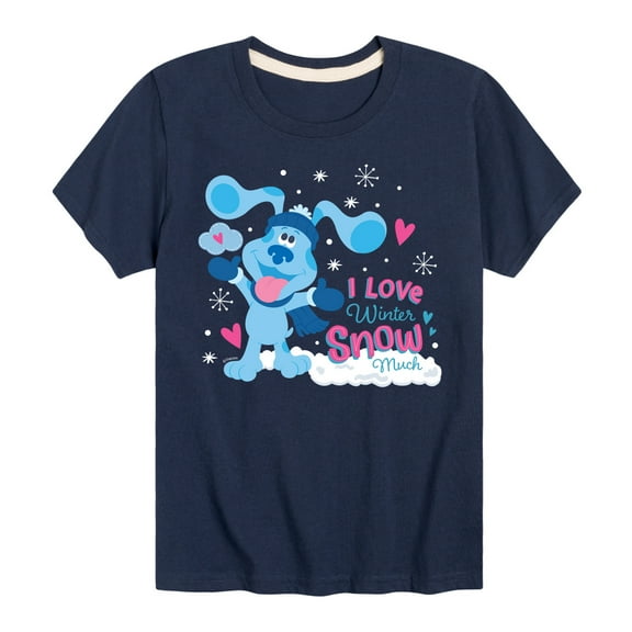 Blue's Clues & You! - I Love Winter Snow Much - Toddler And Youth Short Sleeve Graphic T-Shirt