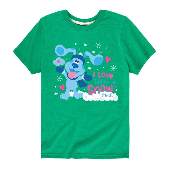 Blue's Clues & You! - I Love Winter Snow Much - Toddler And Youth Short Sleeve Graphic T-Shirt