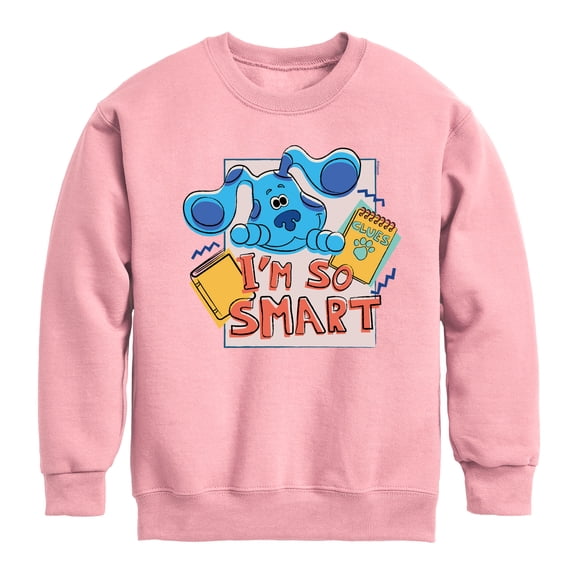 Blue's Clues & You! - I'm So Smart - Toddler & Youth Crewneck Fleece Sweatshirt