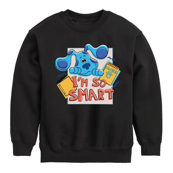 Blue's Clues & You! - I'm So Smart - Toddler & Youth Crewneck Fleece Sweatshirt