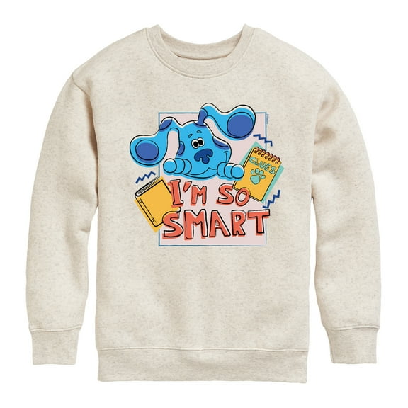 Blue's Clues & You! - I'm So Smart - Toddler & Youth Crewneck Fleece Sweatshirt