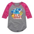 thumbnail image 1 of Blue's Clues & You! - I'm So Smart - Toddler & Youth Girls Raglan Graphic T-Shirt, 1 of 4
