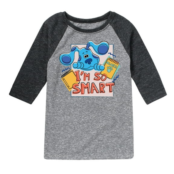 Blue's Clues & You! - I'm So Smart - Toddler & Youth Raglan Graphic T-Shirt