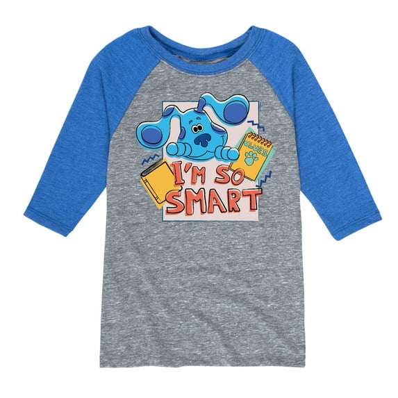 Blue's Clues & You! - I'm So Smart - Toddler & Youth Raglan Graphic T-Shirt