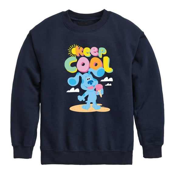 Blue's Clues & You! - Keep Cool - Eat Ice Cream - Toddler & Youth Crewneck Fleece Sweatshirt