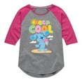 thumbnail image 1 of Blue's Clues & You! - Keep Cool - Eat Ice Cream - Toddler & Youth Girls Raglan Graphic T-Shirt, 1 of 4