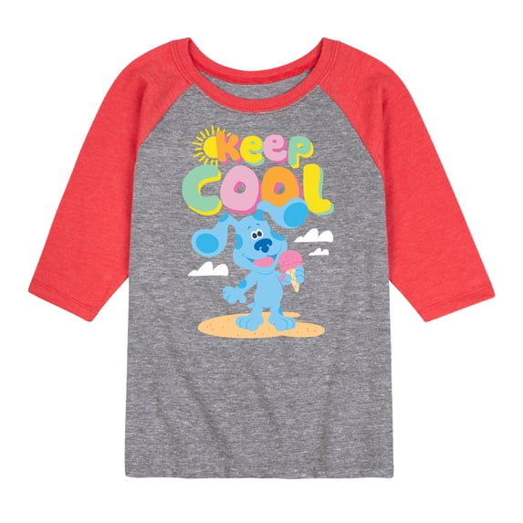 Blue's Clues & You! - Keep Cool - Eat Ice Cream - Toddler & Youth Raglan Graphic T-Shirt