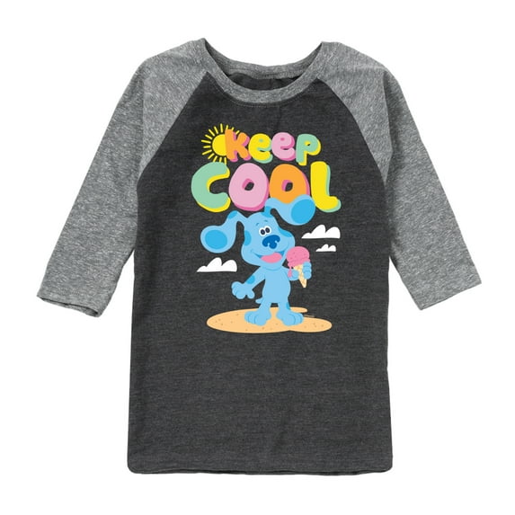 Blue's Clues & You! - Keep Cool - Eat Ice Cream - Toddler & Youth Raglan Graphic T-Shirt